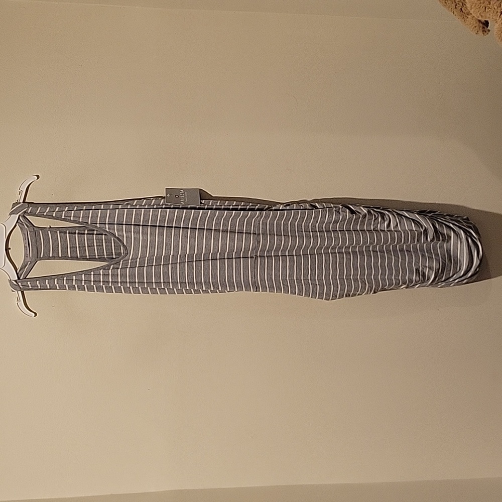 ❤️ NWT! ATHLETA STRIPED RACERBACK RUCHED MIDI DRESS, XL - Picture 4 of 11